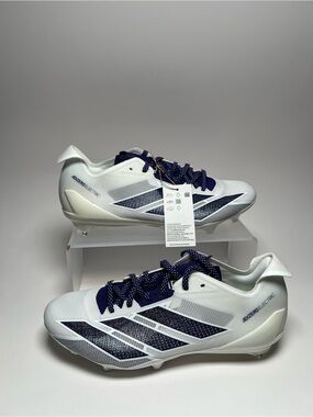 adidas Adizero Electric White Purple Football Soccer Cleats IE6291 Men Size 9
